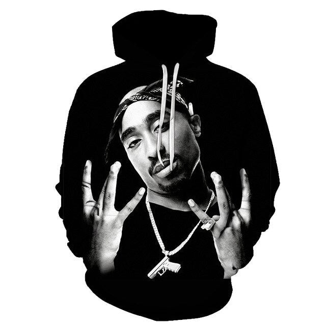 Hip Hop Rock Singer Tupac Hoodie-5