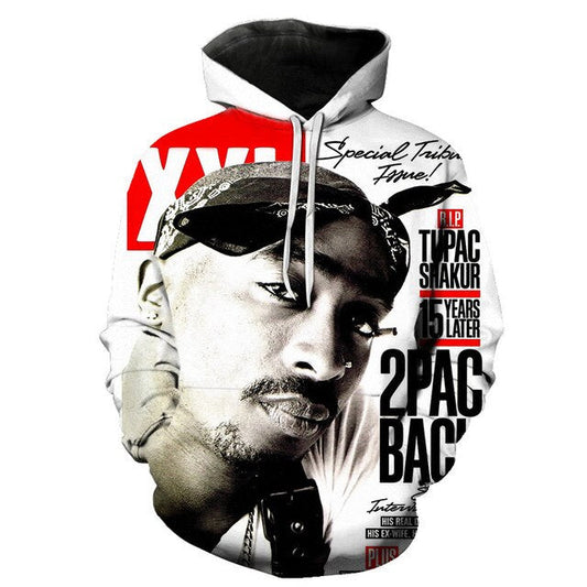  Hip Hop Rock Singer Tupac Hoodie-10